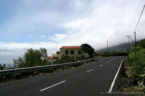 IMG_0300 <div align=left>
<p><b>16. März 2006: Ankunft auf La Palma</b></p>
<p>Angekommen sind wir nach einem etwas holprigen Flug, bei starkem Wind - aber dafür um so perfekteren Landung auf dem kleinsten Flughafen, den wir bisher gesehen haben.</p>

<p>Das Wetter war etwas durchwachsen. Viel Wind, einige Wolken und manchmal sogar etwas Sonne. Im Laufe des Tages kamen aber immer mehr Wolken auf und abends fing es dann leider doch an zu regnen. Also haben wir uns entschlossen, gleich die Vorzüge eines Mietwagens zu geniessen und einen ersten Abstecher auf die andere Seite der Insel, die Westseite zu unternehmen - nur um festzustellen, daß hier der Regen noch viel Schlimmer wurde.</p>

<p>Da wir außer dem Essen im Flugzeug noch nicht viel im Magen hatten, sind wir weiter gefahren nach Los Llanos, der größten Stadt auf der Insel, in der Hoffnung hier ein nettes Restaurant zu finden, wo wir vielleicht den ersten Abend verbringen können.</p>

<p>Dort angekommen hat dann der Regen aufgehört und wir konnten sogar im Freien sitzend unsere ersten Tapas probieren. Lecker.</p>
</div>